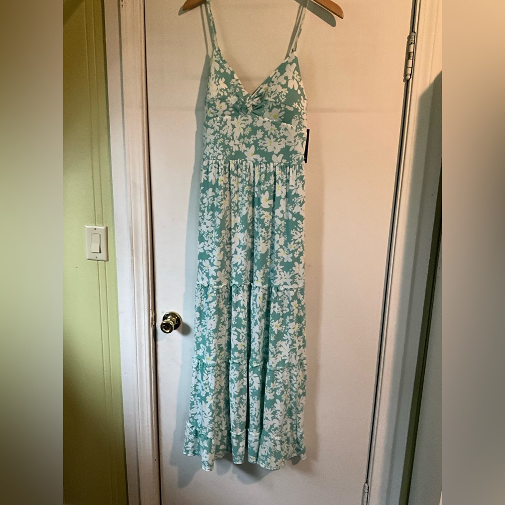 Mint/bluish floral dress
